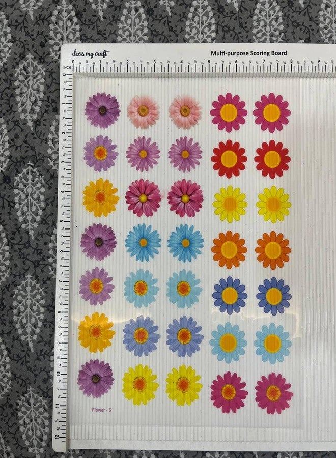 IRIKA A4 Flower Theme Resin Insert Sheet - Multicolor Floral Design | Pack of 1 Sheet for Resin Art & Craft | Not Stickers | Direct Mold Insert - Image 2